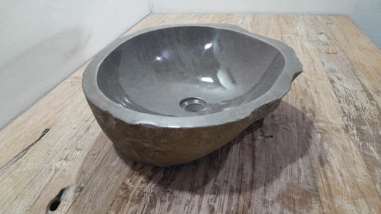 Rivierstenen waskom RL250344, 54x44x15 cm