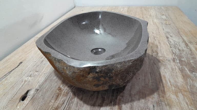 Rivierstenen waskom RL250352, 59x39x15 cm