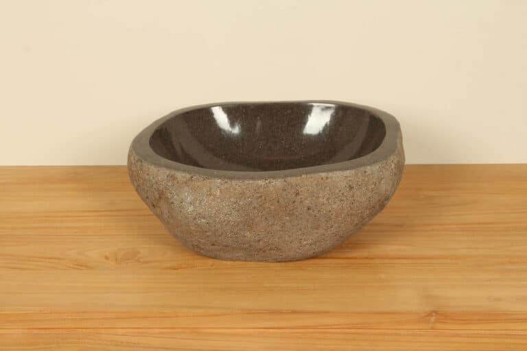 Rivierstenen waskom RM030352, 41x35x15 cm