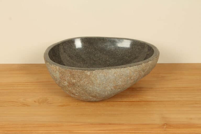 Rivierstenen waskom RM030355, 43x38x15 cm