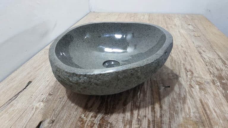 Rivierstenen waskom RM250325, 45x41x15 cm