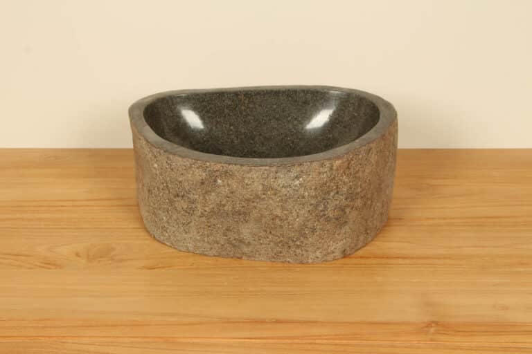 Rivierstenen waskom RS020314, 38x29x15 cm