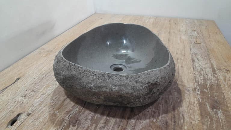 Rivierstenen waskom RVL250311, 51x40x15 cm