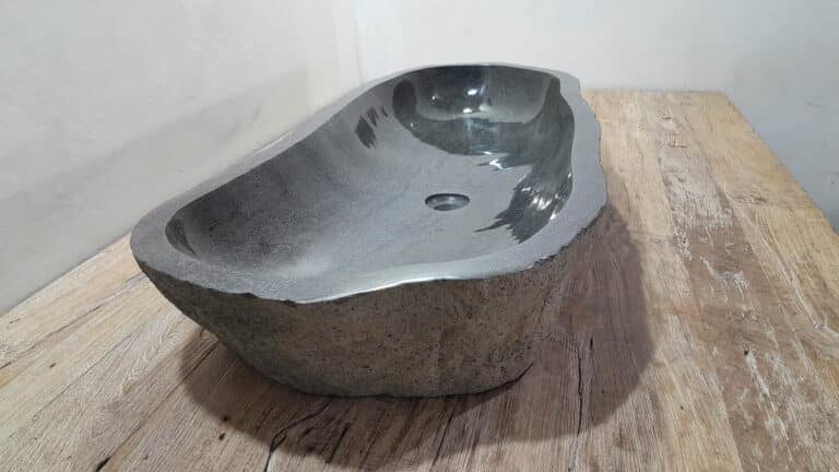 Rivierstenen waskom RXXL25031002, 104x43x15 cm