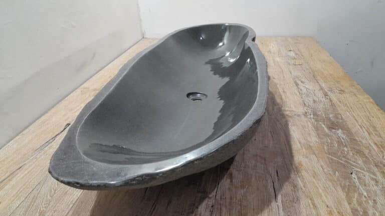 Rivierstenen waskom RXXL25031101, 114x40x15 cm