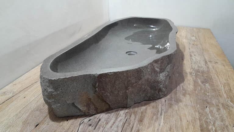 Rivierstenen waskom RXXL25031104, 111x48x15 cm