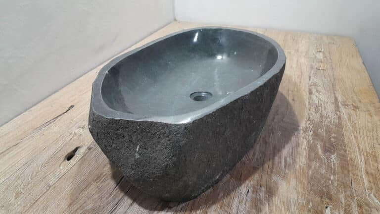 Rivierstenen waskom RXXL2503730, 76x44x15 cm