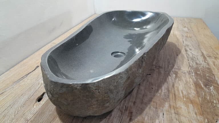 Rivierstenen waskom RXXL2503813, 83x41x15 cm
