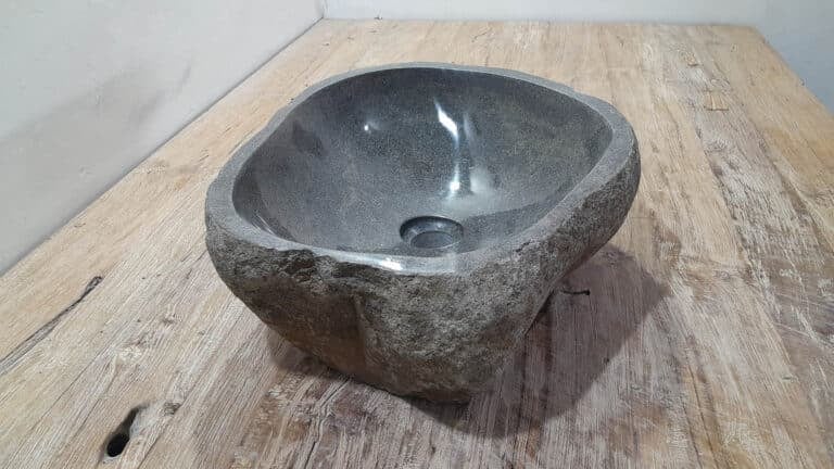 Wasbak riviersteen RM250353, 42x36x15 cm
