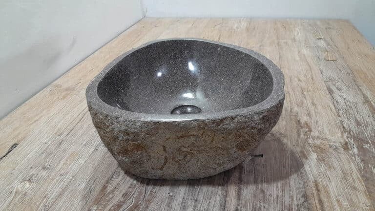 Wasbak riviersteen RS250327, 39x35x15 cm