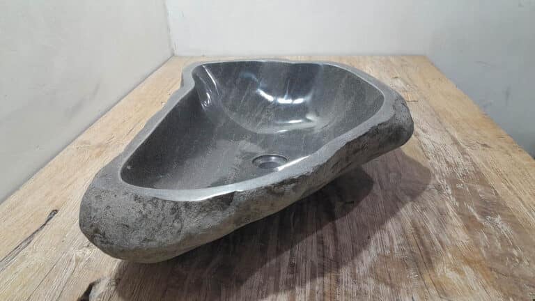 Wasbak riviersteen RXL250345, 61x40x15 cm