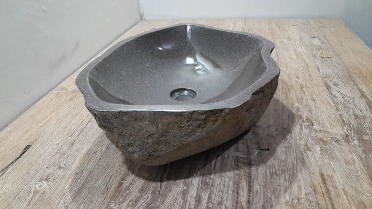 Waskom riviersteen RL250364, 52x40x15 cm