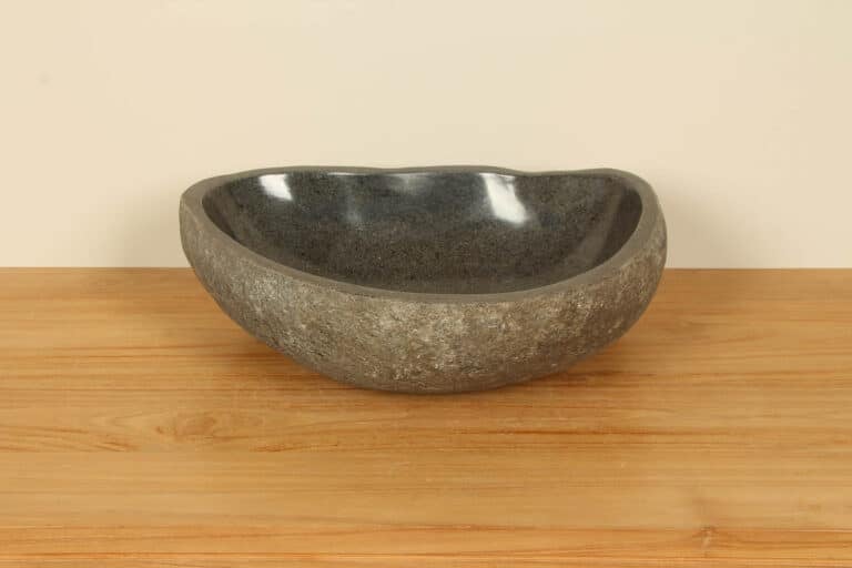 Waskom riviersteen RM030359, 46x35x15 cm