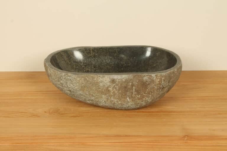 Waskom riviersteen RM030360, 47x28x15 cm