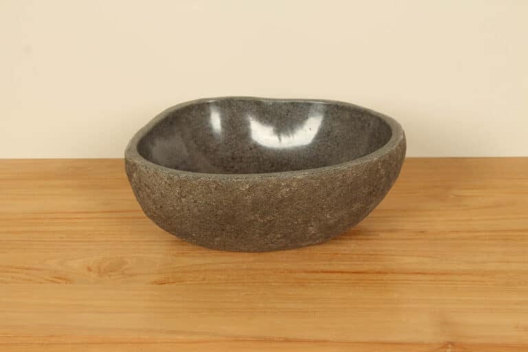 Waskom riviersteen RS020305, 36x30x15 cm