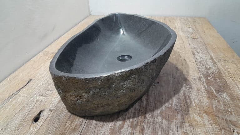 Waskom riviersteen RXXL2503711, 72x40x15 cm