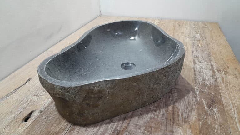 Waskom riviersteen RXXL2503726, 71x43x15 cm