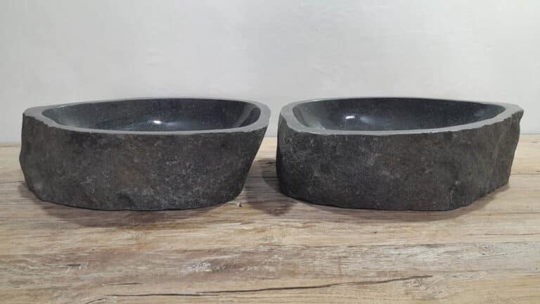 Waskommen riviersteen set RL250316AB, 53x43x15 cm