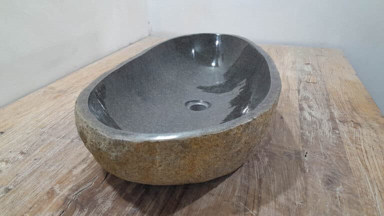 Riviersteen waskom RXXL25112704, 73x38x15 cm