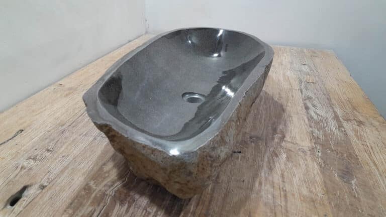 Riviersteen waskom RXXL25112707, 75x36x15 cm