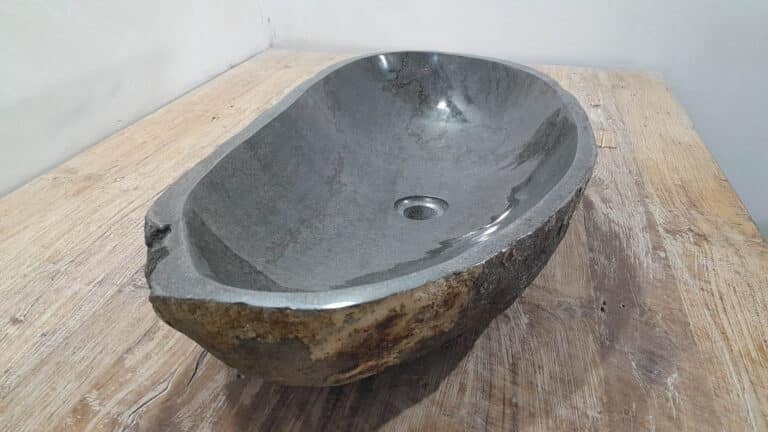 Riviersteen waskom RXXL25112708, 74x38x15 cm