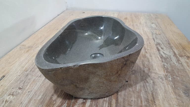 Rivierstenen waskom RL2511211, 56x37x15 cm