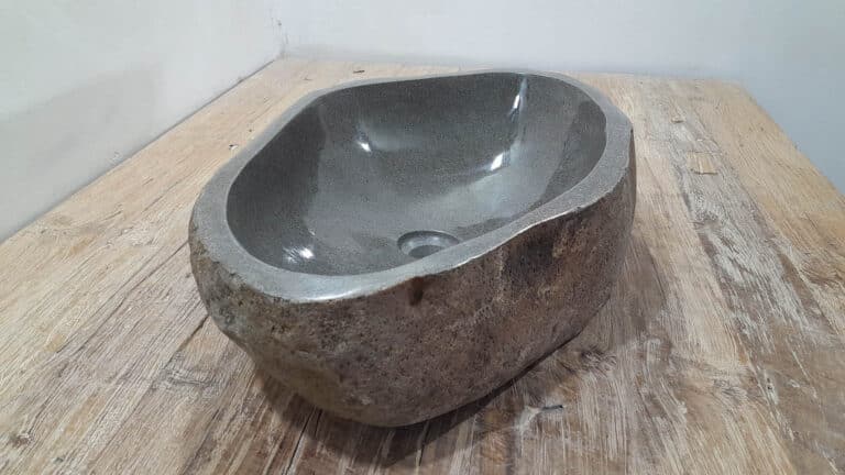 Rivierstenen waskom RL2511212, 56x36x15 cm