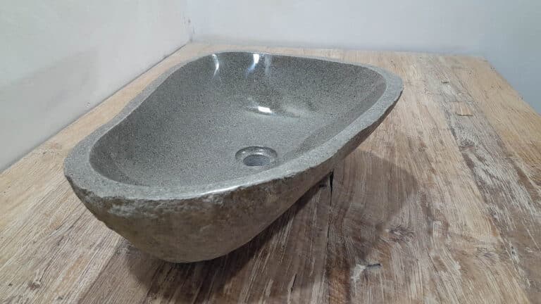 Rivierstenen waskom RL2511214, 56x39x15 cm