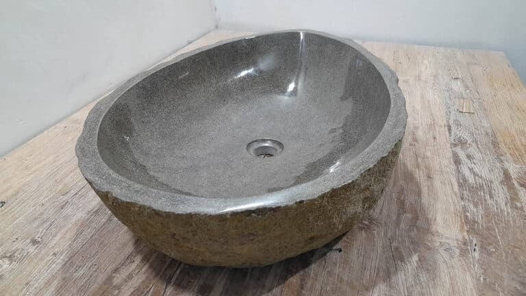 Rivierstenen waskom RXL2511220, 69x44x15 cm