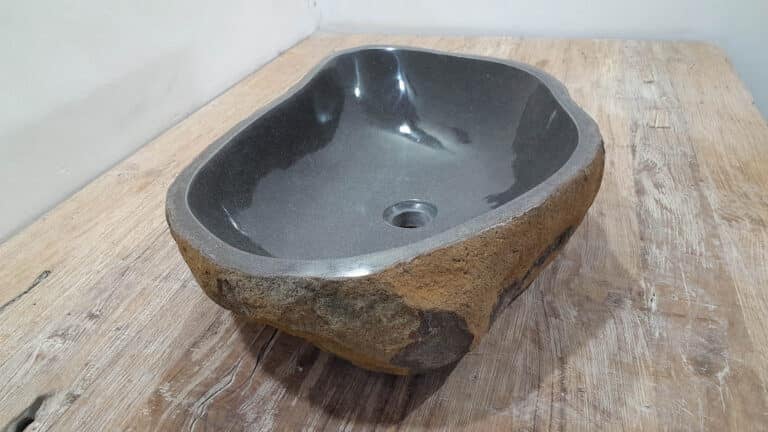 Rivierstenen waskom RXL2511230, 62x40x15 cm