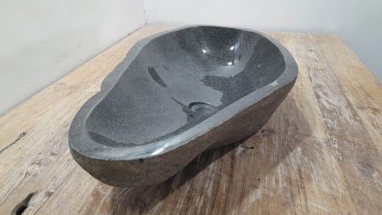Rivierstenen waskom RXXL25112710, 74x38x15 cm