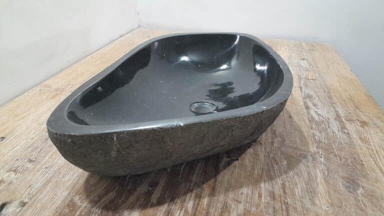 Rivierstenen waskom RXXL25112711, 71x39x15 cm