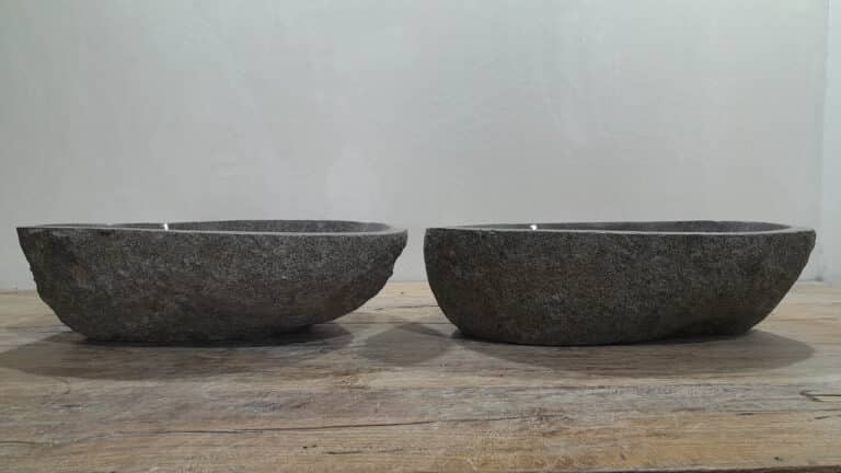 Rivierstenen waskommen set RL2511213AB, 54x38x15 cm