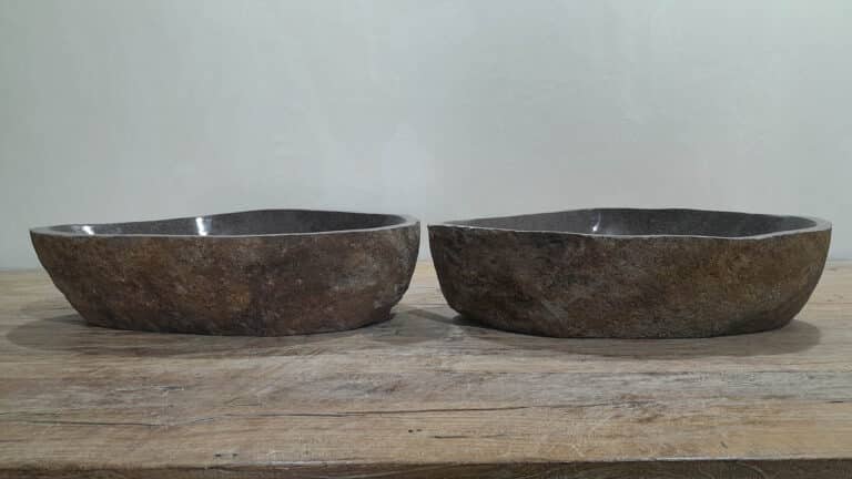 Rivierstenen waskommen set RL2511218AB, 56x36x15 cm