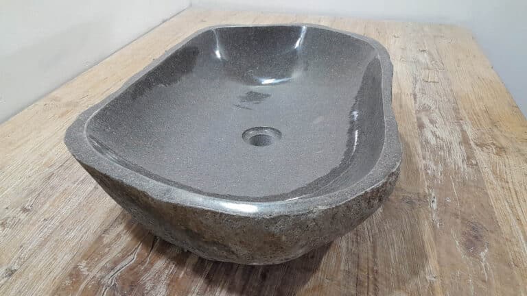 Wasbak riviersteen RXL2511215, 63x40x15 cm