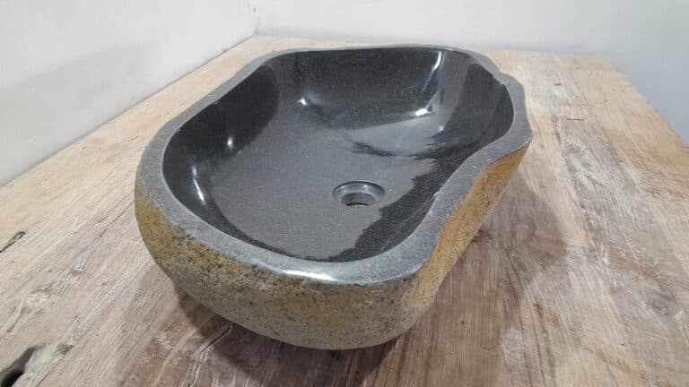 Wasbak riviersteen RXL2511225, 67x38x15 cm