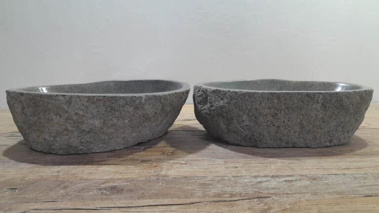 Wasbakken riviersteen set RL2511206AB, 51x38x15 cm