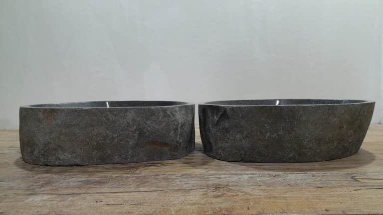 Wasbakken riviersteen set RL2511211AB, 51x41x15 cm