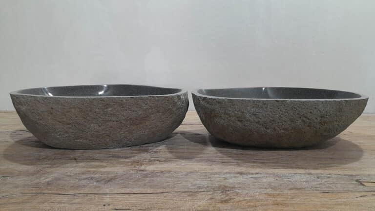 Wasbakken riviersteen set RL2511216AB, 52x41x15 cm