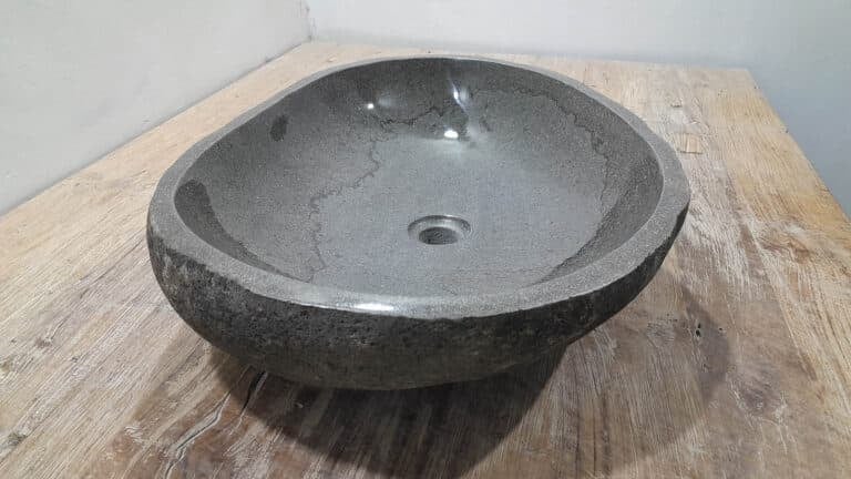 Waskom riviersteen RXL2511222, 61x44x15 cm
