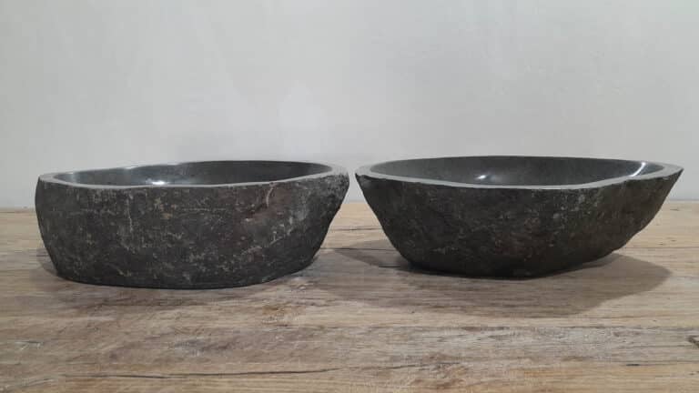 Waskommen riviersteen set RL2511219AB, 52x36x15 cm